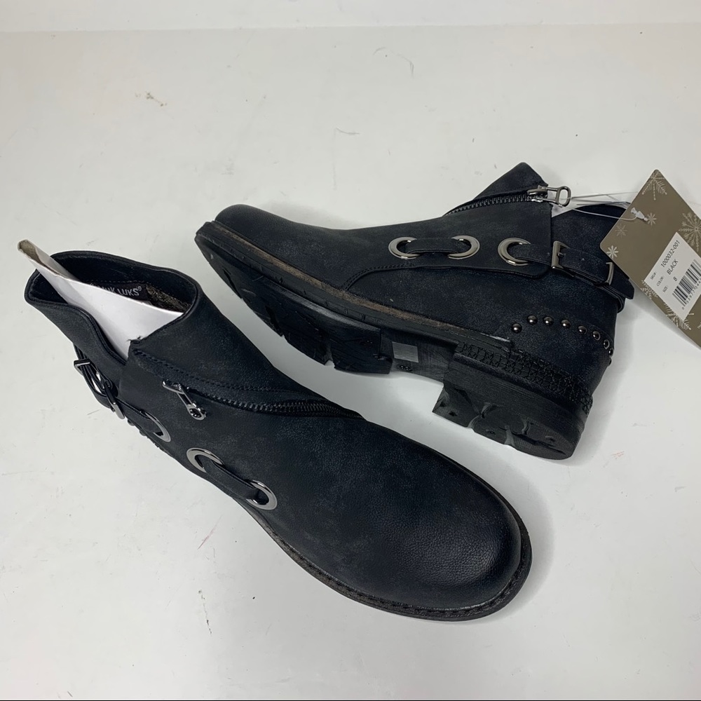 Muk Luks Faux leather water resistant booties